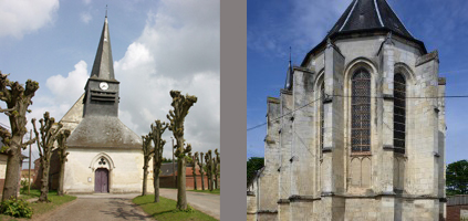 église de Ferrière vues entrée et abside